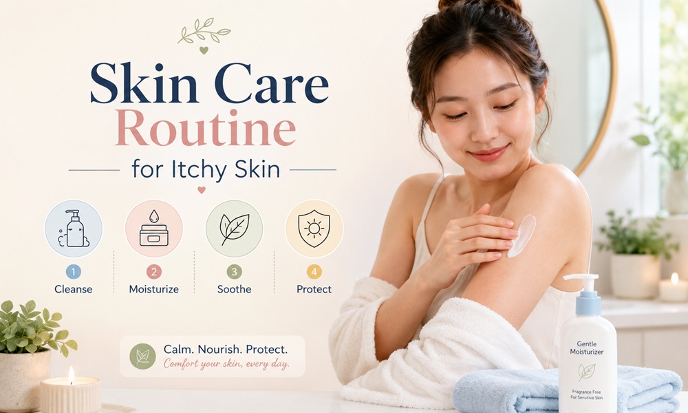 skin care routine for itchy skin